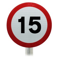15mph Speed Limit Sign, Post Mounted Diagram 670 R2/RA2