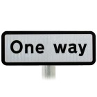 'One Way' Supplementary Sign, Post Mounted Diagram 607 R2/RA2