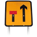 2 Lane Wicket Lane Closure Sign Diagram 7202 GRP |Quick Fit (face only)