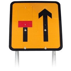 2 Lane Wicket Lane Closure Sign Diagram 7202 GRP |Quick Fit (face only)