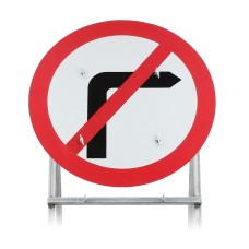 No Right Turn | Quick Fit Sign Face Dia. 612 (face only) | 750mm