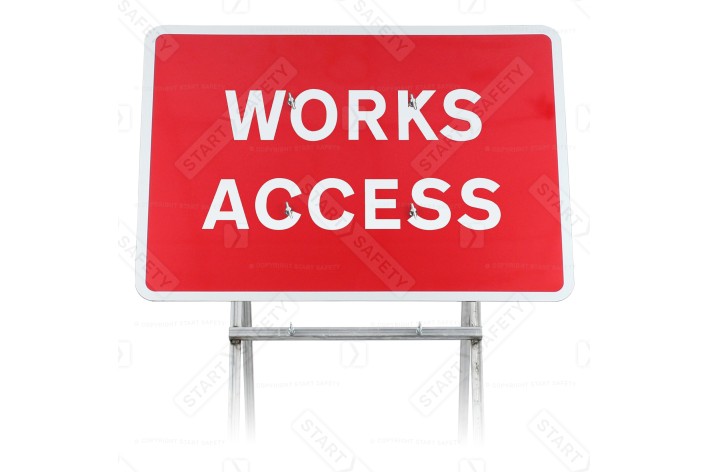 Works Access Sign For Quick Fit Frames (face only)