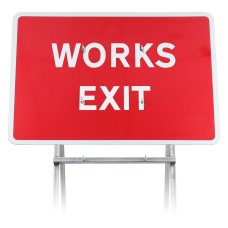 Works Exit Sign Diagram 7302 |Quick Fit (face only) | 1050x750mm