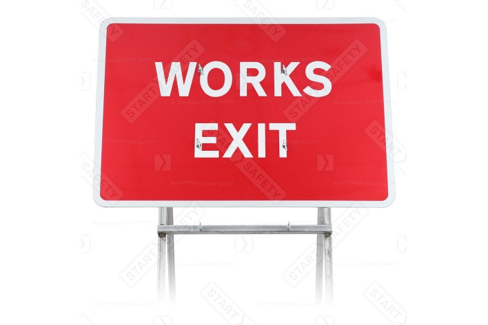 Works Exit Quick Fit Mounted Sign Face - 7302 (face only)