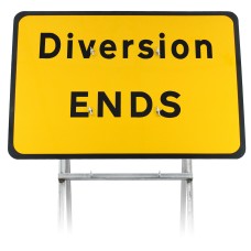 Diversion Ends Sign Diagram 2702 |Quick Fit (face only) | 1050x750mm