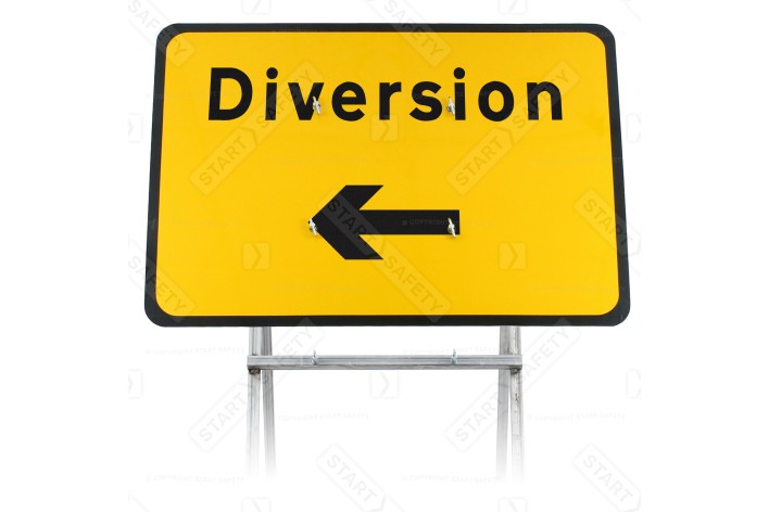 Diversion Left Sign | Quick Fit Sign Face (face only)