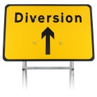 Diversion Ahead Sign Diagram 2702 |Quick Fit (face only) | 1050x750mm