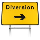 Diversion Right Sign Diagram 2702 |Quick Fit (face only) | 1050x750mm
