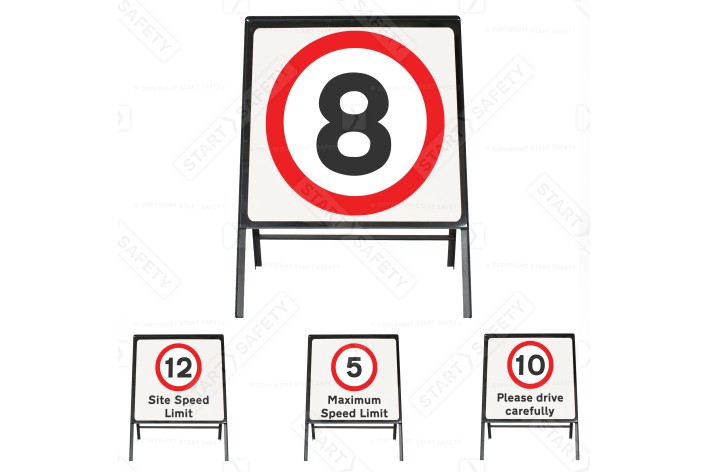 Custom Speed Limit Sign 750x750mm Sign Face  - Metal Road Sign
