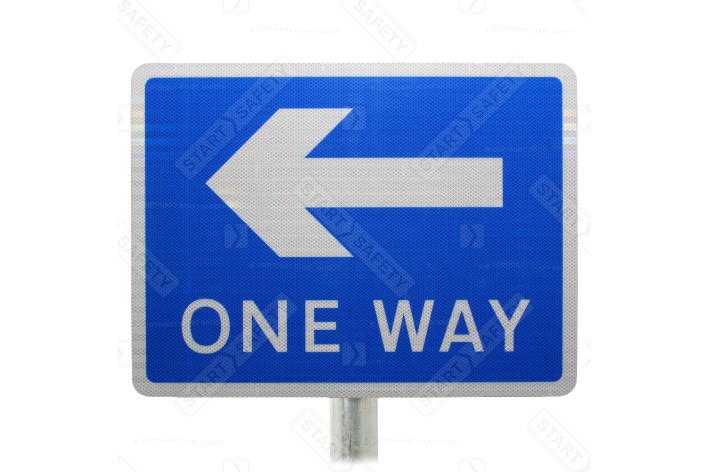 Post Mounted One Way Sign Diagram 810 Left Arrow