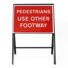 Pedestrians Use Other Footway  - Diagram 7018 - Zintec Metal Sign Face | 600x450mm