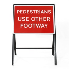 Pedestrians Use Other Footway  - Diagram 7018 - Zintec Metal Sign Face | 600x450mm