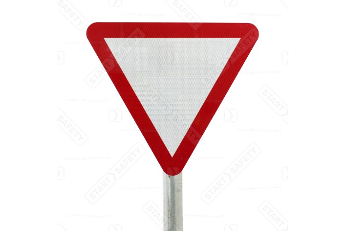 Distance to Stop or Give Way Line Ahead Sign Face Post Mounted 501 (Face Only)