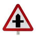 Crossroads Ahead Post Mounted Sign - 504.1 R2/RA2  (Face Only)