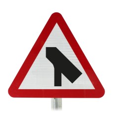 Traffic Joins Main Carriageway Post Mounted Sign - Diagram 509.1 R2/RA2 (Face Only)