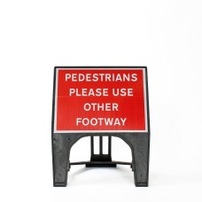 Pedestrians Please Use Other Footway Sign - Q-Sign