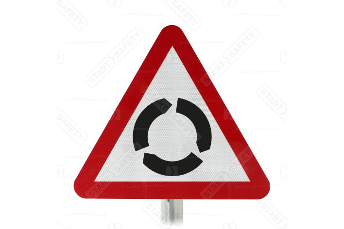 Roundabout Ahead Sign Face Post Mounted 510 (Face Only)
