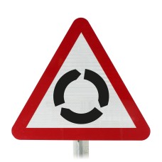 Roundabout Ahead Post Mounted Sign- Diagram 510 R2/RA2 (Face Only)