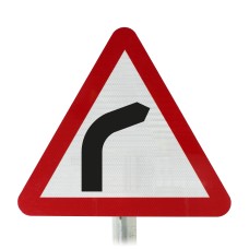 Bend Ahead Post Mounted Sign - Diagram 512 R2/RA2 (Face Only)