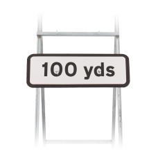 100 Yards Sign Quick Fit  (face only) | Dia. 572 | Colour Choice|  725x275mm