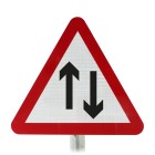 Two Way Traffic Post Mounted Sign- Dia 521 R2/RA2 (Face Only)