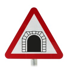 Tunnel Ahead Post Mounted Sign - Dia 529.1 R2/RA2 (Face Only)