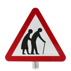 Frail or Disabled Pedestrians Post Mounted Sign - 544.2 R2/RA2 (Face Only)