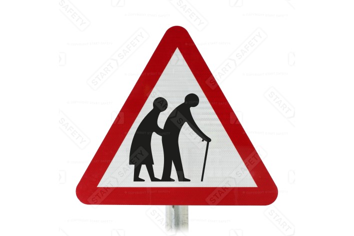 Elderly People Road Sign Face Post Mounted 544.2, (Face Only)