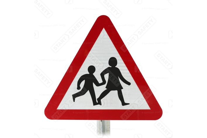 Children In The Road Sign Post Mounted 545, (Face Only)