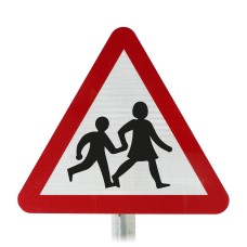 Caution Children Crossing Road Sign - Post Mount Diagram 545 R2/RA2 (Face Only)
