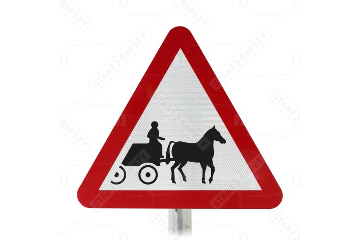 Horse-Drawn Carriage Road Sign Face Post Mounted 550.2, (Face Only)