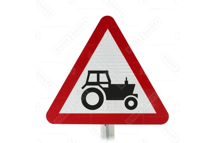 Farm Vehicles Road Sign Post Mounted 553.1, (Face Only)
