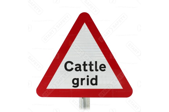 Cattle Grid Ahead Sign Post Mounted 552, (Face Only)