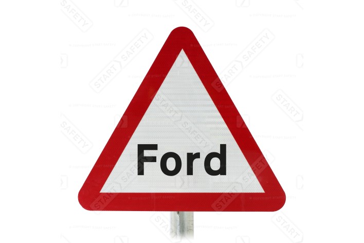 Ford Ahead Sign Face Post Mounted 554, (Face Only)