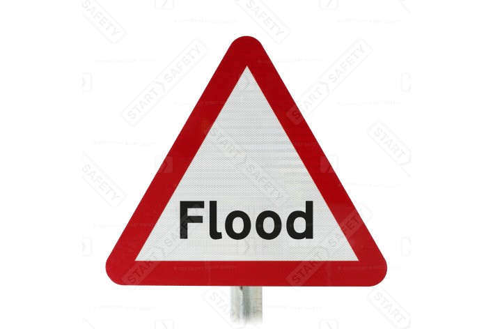 Flood Road Sign Face Post Mounted 554A, (Face Only)