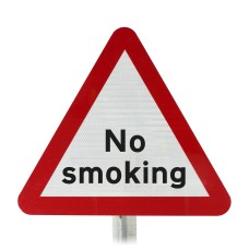 No Smoking Post Mounted Sign - Diagram 554D R2/RA2 (Face Only)