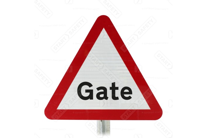 Gate Ahead Sign Face Post Mounted 554B, (Face Only)