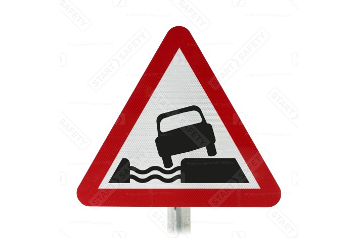 Water Alongside Road Sign Face Post Mounted 555.1, (Face Only)