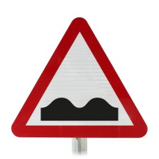 Uneven Road Ahead Post Mounted Sign - Dia 556 R2/RA2 (Face Only)