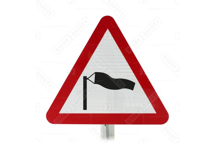 Side Winds Likely Ahead Sign Face Post Mounted 581, (Face Only)