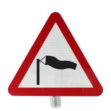 Side Winds Post Mounted Sign - Diagram 581 R2/RA2 (Face Only)