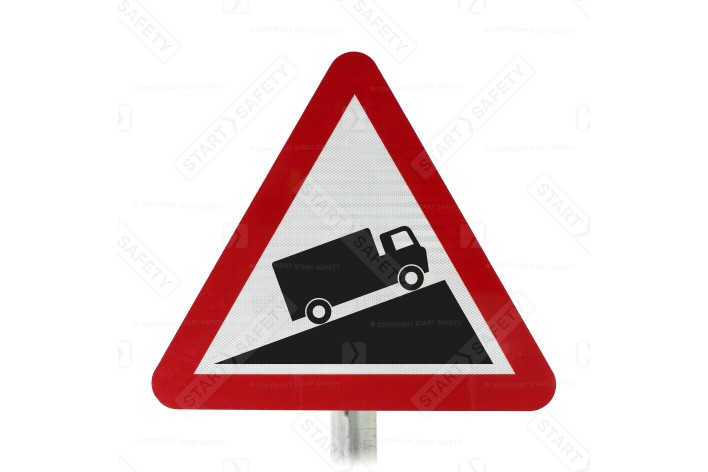 Slow Moving Vehicles On Incline Ahead Sign Face Post Mounted 583, (Face Only)