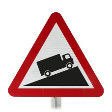 Slow Moving Vehicles On Incline Post Mounted Sign - 583 R2/RA2 (Face Only)