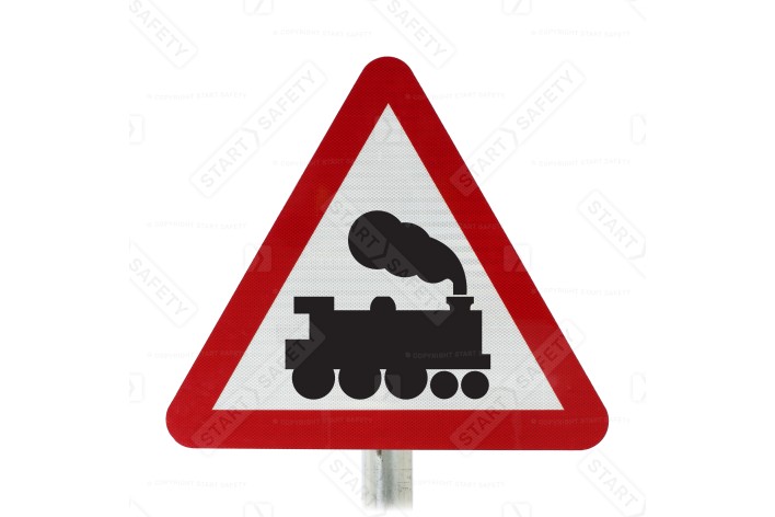 Train Crossing Without A Gate Or Barrier Ahead Sign Face Post Mounted 771, (Face Only)