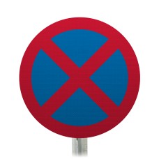 No Stopping Post Mounted Sign - Diagram 642 R2/RA2 (Face Only)