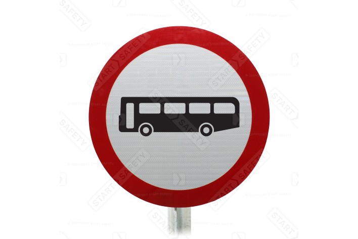 Buses Prohibited Ahead Sign Face Post Mounted 952 (Face Only)
