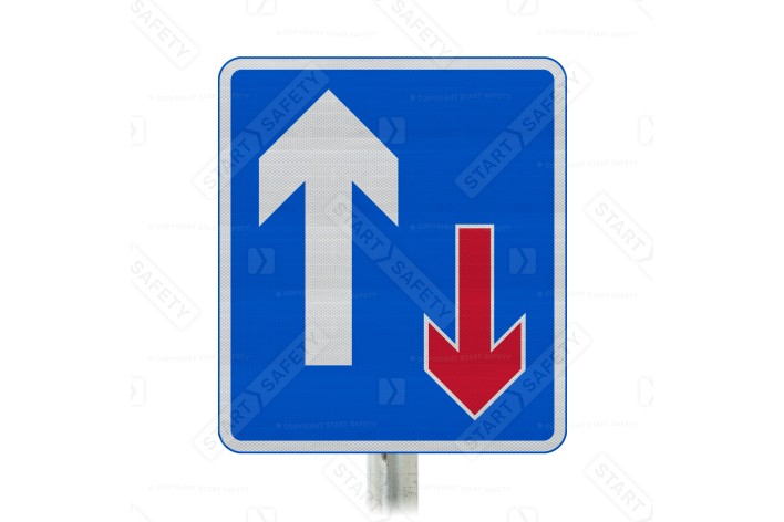 Traffic has Priority Over Oncoming Vehicles Ahead Sign Face Post Mounted 811, (Face Only)
