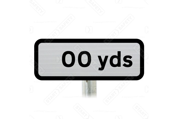  Distance Ahead to Hazard or Prohibition Road Sign Post Mounted 572, (Face Only)