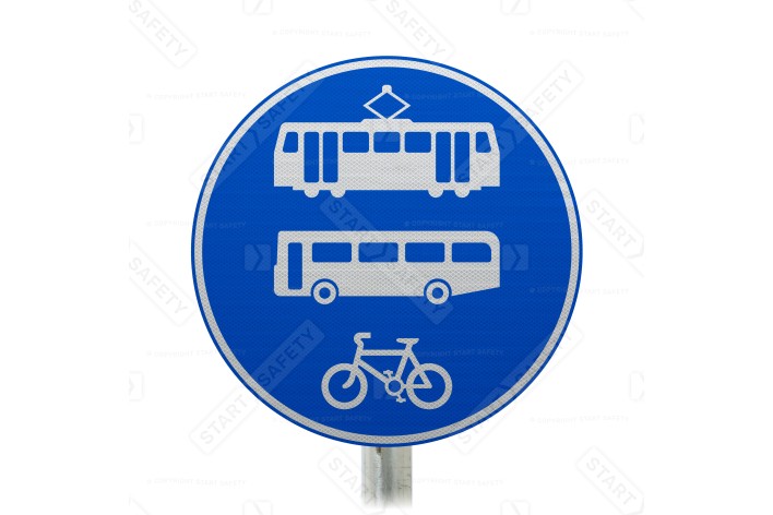 Streetcar, Buses and Push Bikes Only Sign Face Post Mounted 953.1A, (Face Only)