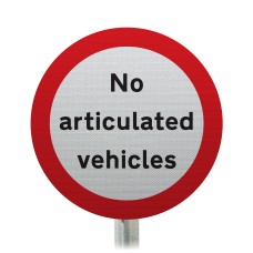 Articulated Vehicles Prohibited Post Mount Sign - 622.4 R2/RA2 (Face Only)